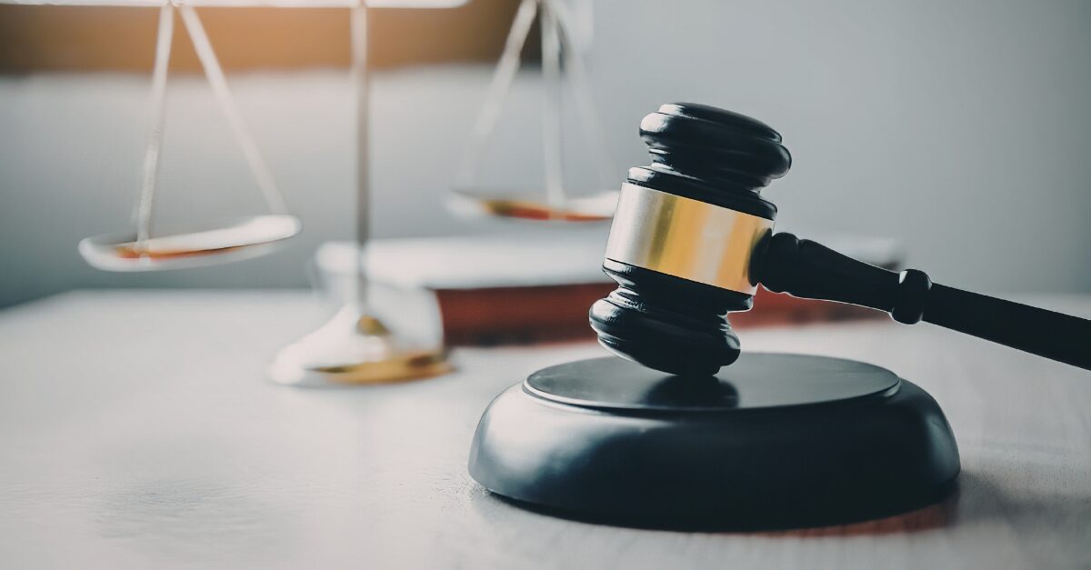 Gavel and scales of justice